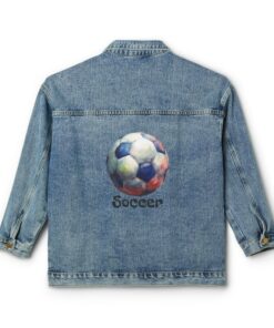 Soccer-Themed Denim Jacket Elevate Your Style, Unleash Your Passion