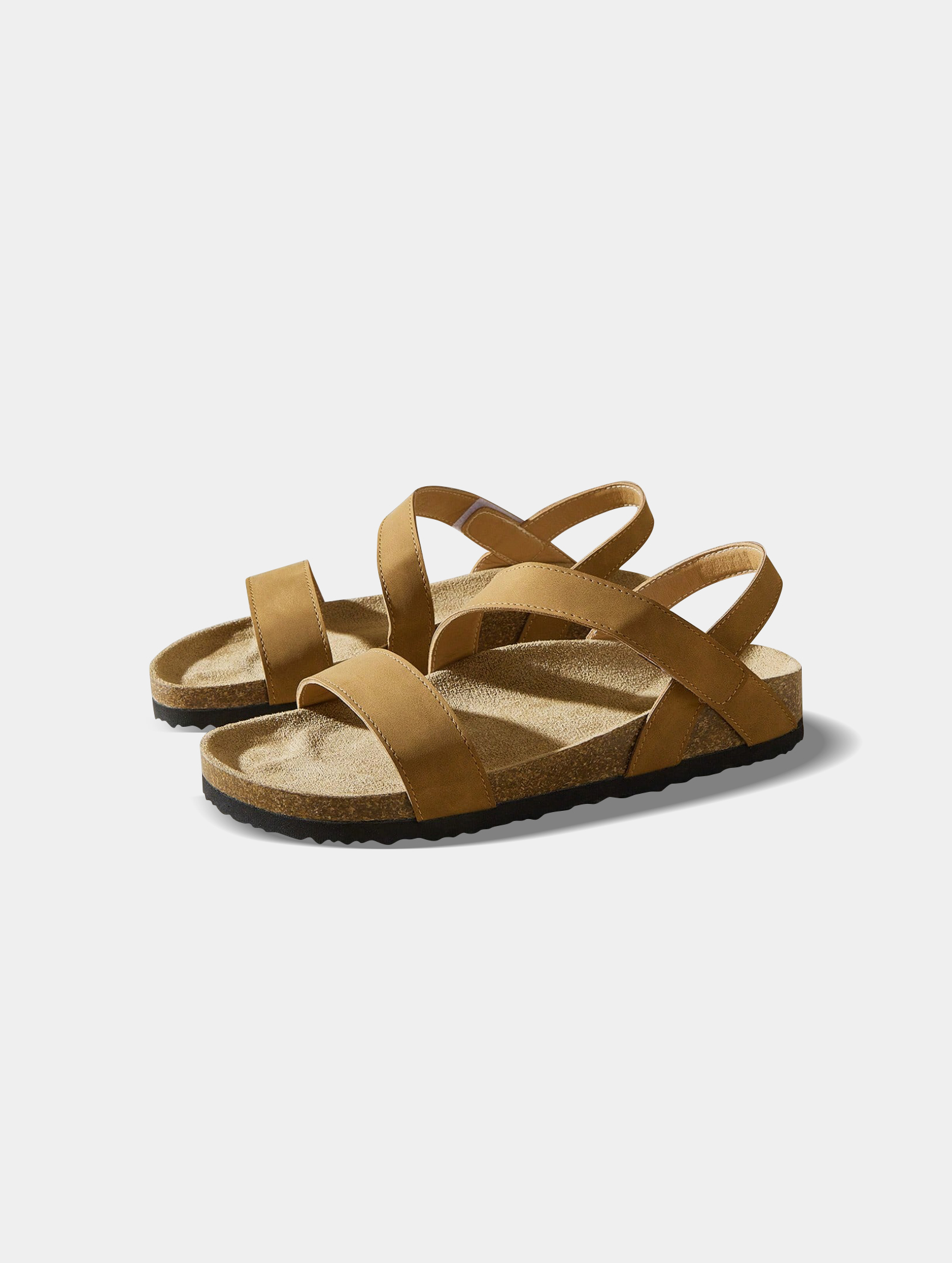 Womens-Thick-Sole-Slip-On-Sandals-3.jpg Women's Thick-Sole Slip-On Sandals - Closed Toe, PU Lining - Image 3