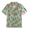 Lazy Sloth Jungle Leaf Pattern Hawaiian Shirt