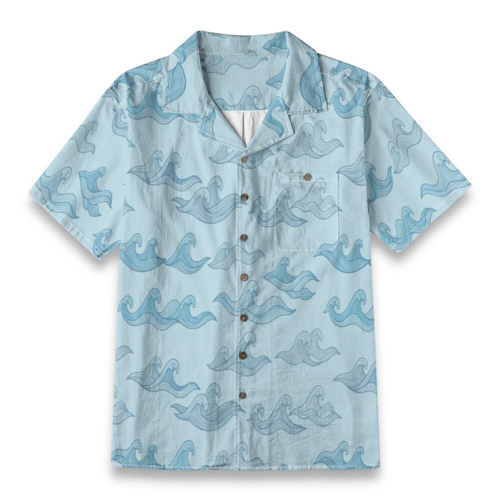 Marine Wave Texture Soft Ocean Tropical Shirt