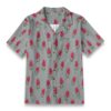 Red Valerian Bold Gray Floral Resort Shirt