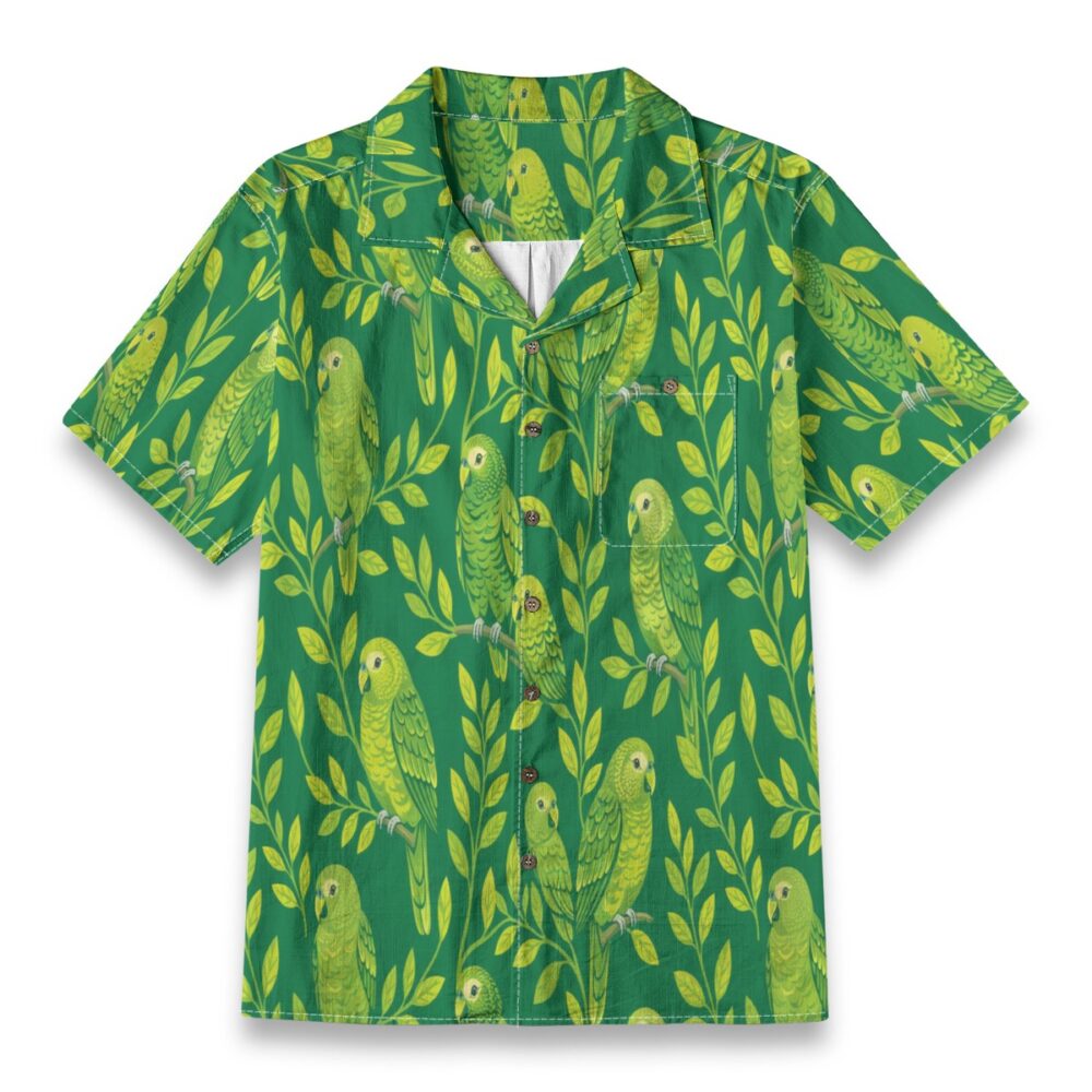 Kakapo Parrot Lush Green Jungle Summer Shirt