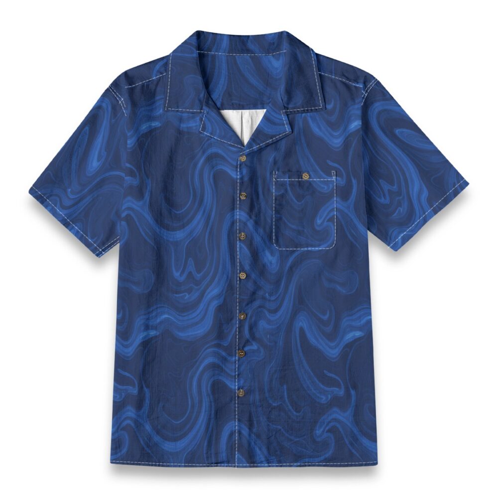 Deep Blue Currentscape Ocean Island Shirt