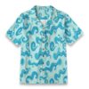 Aqua Drift Currents Light Ocean Hawaiian Shirt